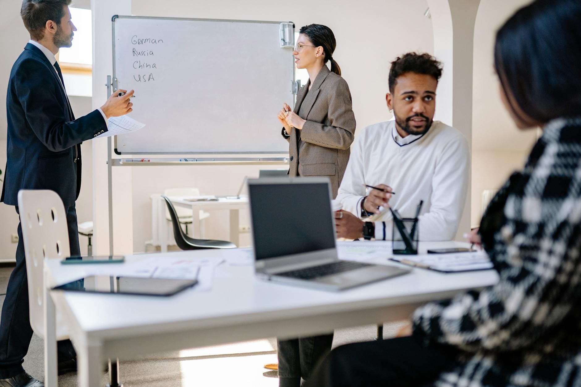 Business team in a planning session for an AI automation consulting engagement